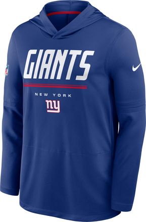 Nike New York Giants Sideline Nike Mens Dri-FIT NFL Long-Sleeve Hooded Top in Blue | 03B9073K8I-TG4