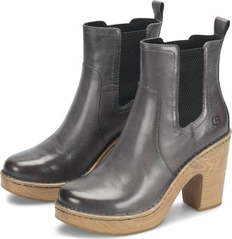 Born Womens Channing Chelsea Boot In Grey