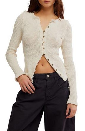Free People Its On Rib Cardigan in Ivory at Nordstrom Rack, Size Small
