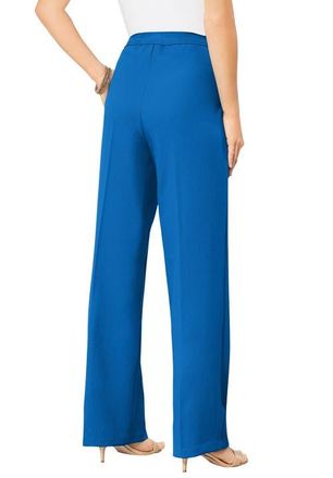 Roaman's Plus Size Wide Leg Bend Over Pant in Vivid Blue at Nordstrom, Size 30