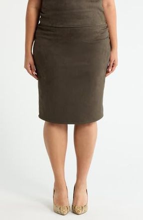Renee C Faux Suede Shell in Olive at Nordstrom Rack, Size 2 X