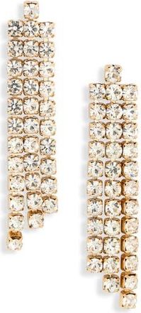 Nordstrom Rack Fringe Drop Earrings in Clear- Gold at Nordstrom Rack