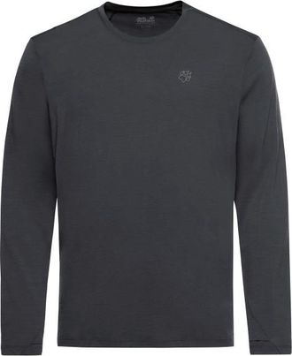 Jack Wolfskin Wool L/S Funktionsshirt f&uuml;r Herren | grau