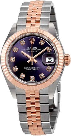 Rolex Lady-Datejust Aubergine Diamond Dial Automatic Ladies Watch 279171OBDJ