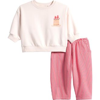 Next Kids Sweatshirt & Sweatpants Set in Pink at Nordstrom, Size 12-18M