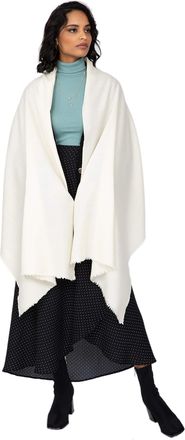 Likemary Pashmina Shawl Wrap for Women - Multi-use Wool Scarf & Travel Blanket - Warm, Lightweight & Ethically Made - Perfect Ethical Gift for Her - Ivory Crea