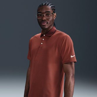 Nike Mens Tour Dri-FIT Striped Golf Polo in Red | FZ7479-662