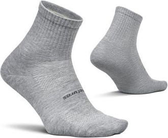 Feetures High Performance Max Cushion Quarter Tall Sock MoistureWicking Athletic Socks in Slate Gray at Nordstrom, Size Medium
