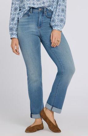 NYDJ Marilyn Triple Stitch High Waist Straight Leg Jeans in Port Sea at Nordstrom, Size 16