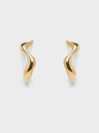 Charles & Keith Emilia Wavy Drop Earrings