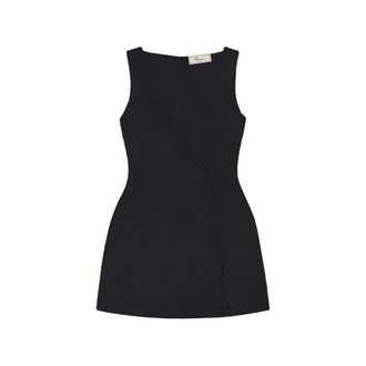 Blumarine Rose-embroidered Sleeveless Mini Dress