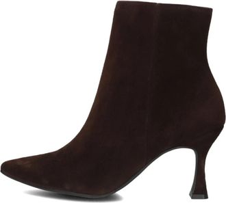 Paul Green Enkellaarsjes - Dames - Laarzen met Hak - Bruin - 40 1/2 EU - Su&egrave;de - Schoenen