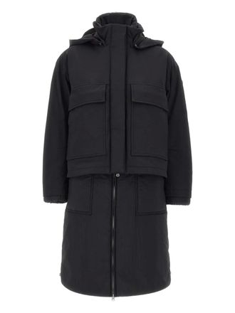 Dekker Alena BMAT removable-hoodie flap-pocket jacket - women - Polyamide/Elastane/Polyester - 40 - Black