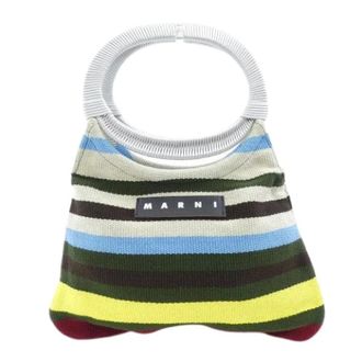 Marni Pre-owned Handbags, unisex, Multicolor, Size: ONE SIZE Pre-owned Market Boat Cotton Tote Bag