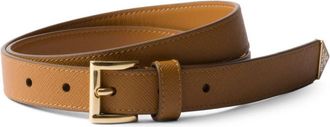 Prada Saffiano Leather Belt With Enameled Triangle Logo Accessories