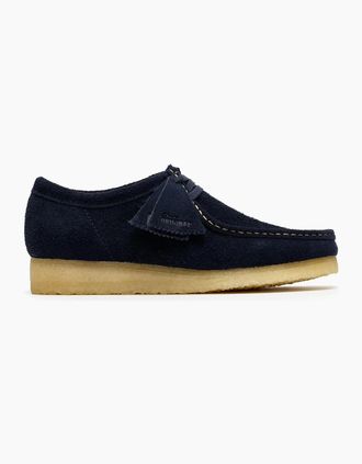Clarks Mens CLARKS ORIGINALS WALLABEE SHOE NAVY SUEDE - Size: 10
