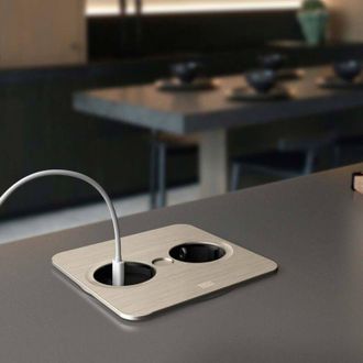 Bachmann Twist2 Angular Aut. 1 Enchufe+usb A&c 22w Blanco Mate