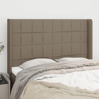 vidaXL Cabecero Con Orejas De Tela Gris Taupe 147x16x118/128 Cm Vidaxl