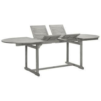vidaXL Vidaxl - Mesa De Comedor Jard&iacute;n Madera Maciza Acacia (160-240)x100x75 Cm