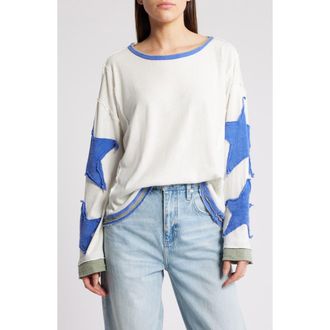 Free People Youre a Star Cotton Knit Top in Snowng Combo at Nordstrom Rack, Size Medium