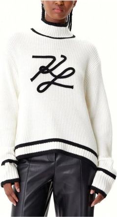 Karl Lagerfeld Dames, Truien, Wit, Maat: M Wol