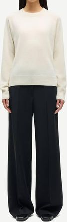 Sams&oslash;e & Sams&oslash;e Collot Wide Leg Trousers In Black