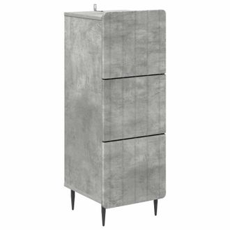 vidaXL Cajonera 33 X 34,5 X 92 Cm Madera De Ingenier&iacute;a Gris Hormig&oacute;n Vidaxl