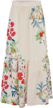 Kudibal Copenhagen Paulinadea Maxi Linnen Rok - Dames - Maxi Rokken - Veelkleurig - L - Linnen - Rokken