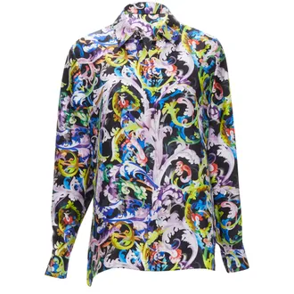 Versace baroccoflage silk medusa shirt