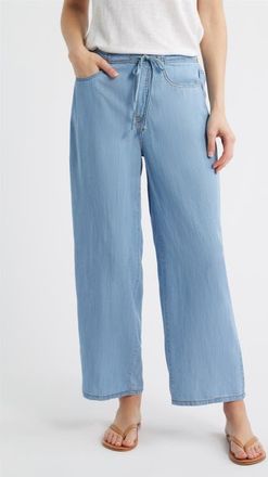 Beach Lunch Lounge Cass Chambray Drawstring Pants in Light Wash at Nordstrom, Size X-Small