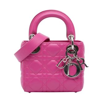 Dior Pre-owned Top Handle Leather Bag - Dames - Pre-owned - Roze - Maat: ONE Size Leer