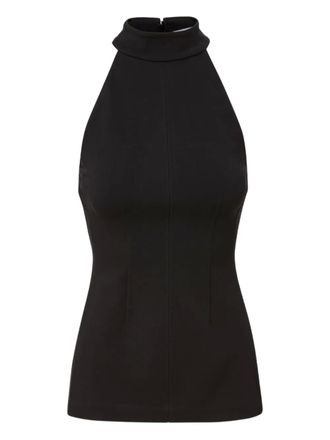 Veronica Beard Johanne halterneck top - women - Viscose/Polyamide/Elastane/Polyester - 10 - Black