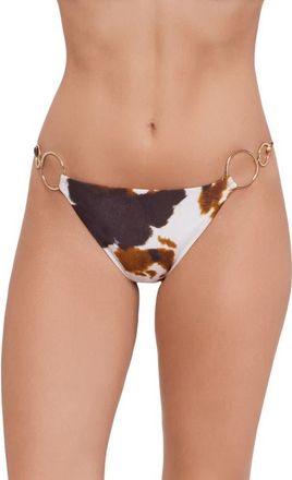 Steve Madden Ring Bikini Bottoms in Brown Multi at Nordstrom, Size X-Small