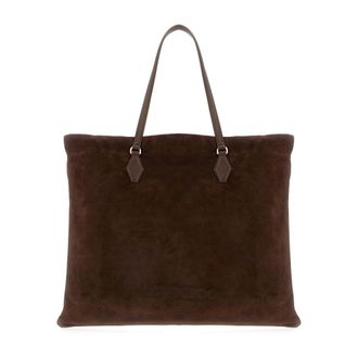 Jimmy Choo London Tassen, Dames, Bruin, ONE Size, Leer, Drawstring Tote