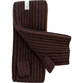 TBCo Cashmere & Merino Ribbed Wrist Warmers in Brown at Nordstrom