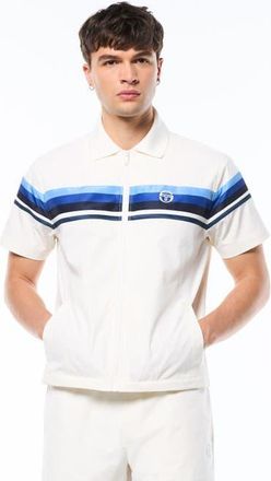 Sergio Tacchini Striscia Short Sleeve Track Jacket in Gardenia at Nordstrom, Size Xxx-Large