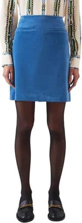L.k. Bennett Deborah High Waist Corduroy Skirt in Blue at Nordstrom Rack, Size 14 Us / 18 Uk