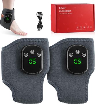 OEM Masajeador De Pies, 2 Piezas, 3 En 1, El&eacute;ctrico, Con Funci&oacute;n De Calor Y Masajeador De Tobillos, Con 3 Modos De Vibraci&oacute;n Y 5 Niveles De Calor, Para Al