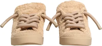 Dolce & Gabbana Shoes Beige Faux Shearling Low Top Mens Sneakers