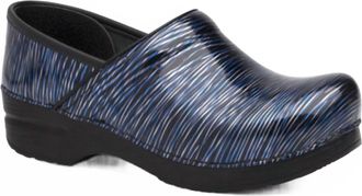 Dansko Womens Professional Patent Clogs In Wavy Stripes