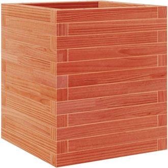vidaXL Jardinera De Madera Maciza Pino Marr&oacute;n Cera 40x40x46 Cm Vidaxl