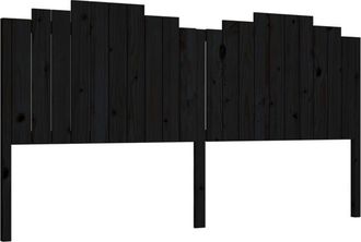 Les Tendances Les Tendances - Bed Headboard Black 206x4x110 cm Solid Wood Pine vidaXL