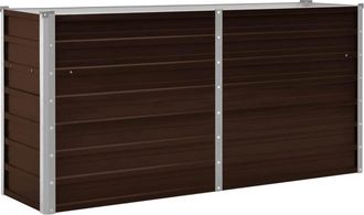 vidaXL Vidaxl - Arriate De Acero Galvanizado Marr&oacute;n 160x40x77 Cm