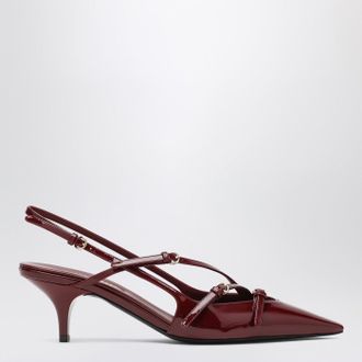 Miu Miu Slingback deep purple in patent leather with buckles