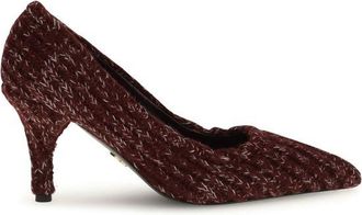 Prada Bordeaux Calf Leather Bos Taurus Platform Womens Pumps