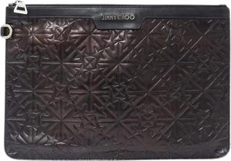 Jimmy Choo London Pre-owned Clutch Bag - unisex - Vintage Clutch - Bruin - ONE Size - Leer - Vintage
