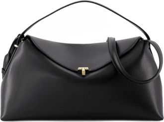 Toteme T-Lock Top Handle Bag - Dames - Handtassen - Zwart - ONE Size - Leer - Tassen
