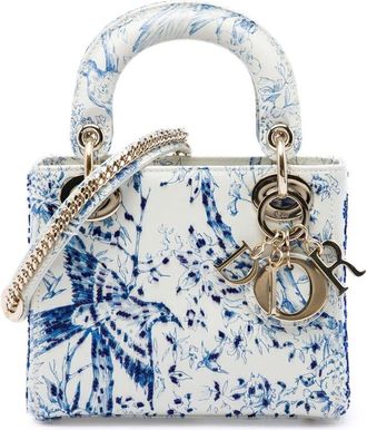 Dior Pre-owned Dior Mini Calfskin Beaded Jardin D Hiver Lady Dior Ladies 9QUZ841OLMEEKMT6