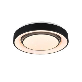 Reality Plaf&oacute;n Moderno Led Dimmer Rgb Mona Negro &Oslash;38 Cm Trio Lighting
