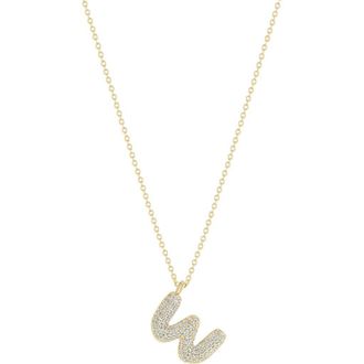 Electric Picks Bubble Letter Necklace in Gold - W at Nordstrom